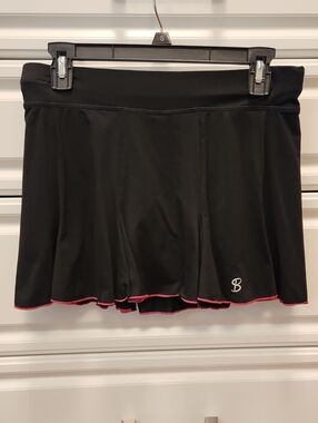 Black Sofibella Athletic Tennis Skirt with Hot Pink Trim